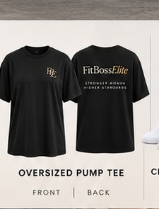 FBE Women's Oversized Pump Tee concept